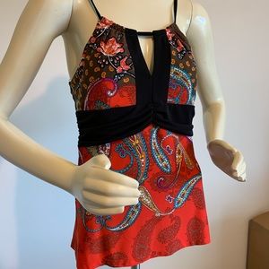 Grass Collection Paisley halter top summer top